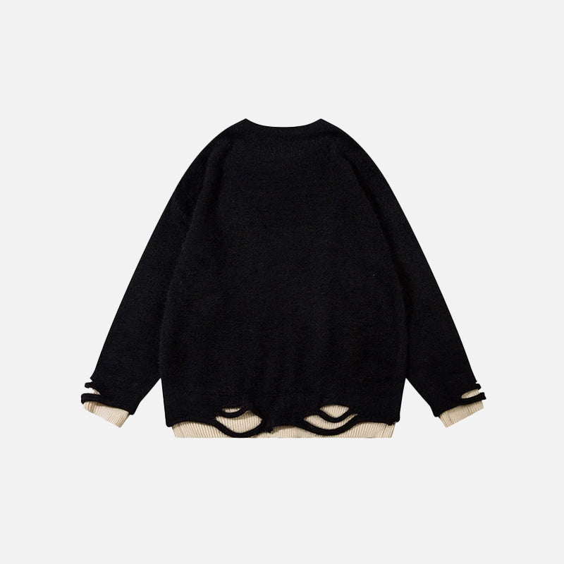 Rabbit Jacquard Chain Knitted Sweater