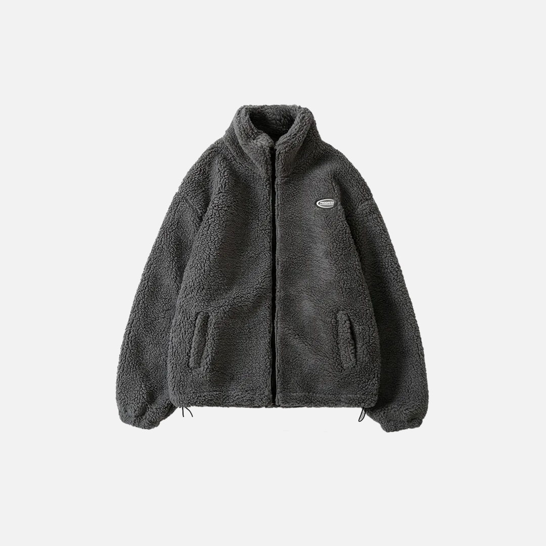 Hip Hop Fleece Zipper Jacket