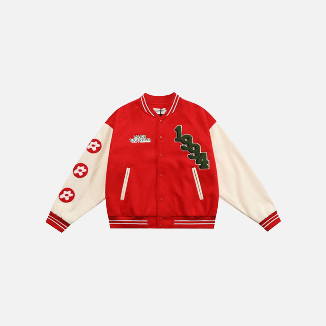 Vintage Flower Varsity Jacket