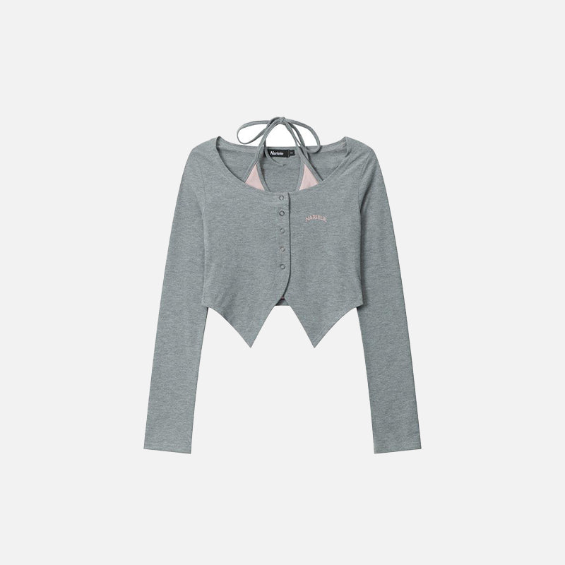 Women's Retro Two-piece Cardigan