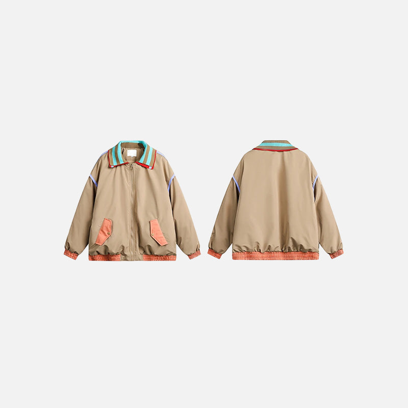 Y2k Vintage Strips Windbreaker Jacket