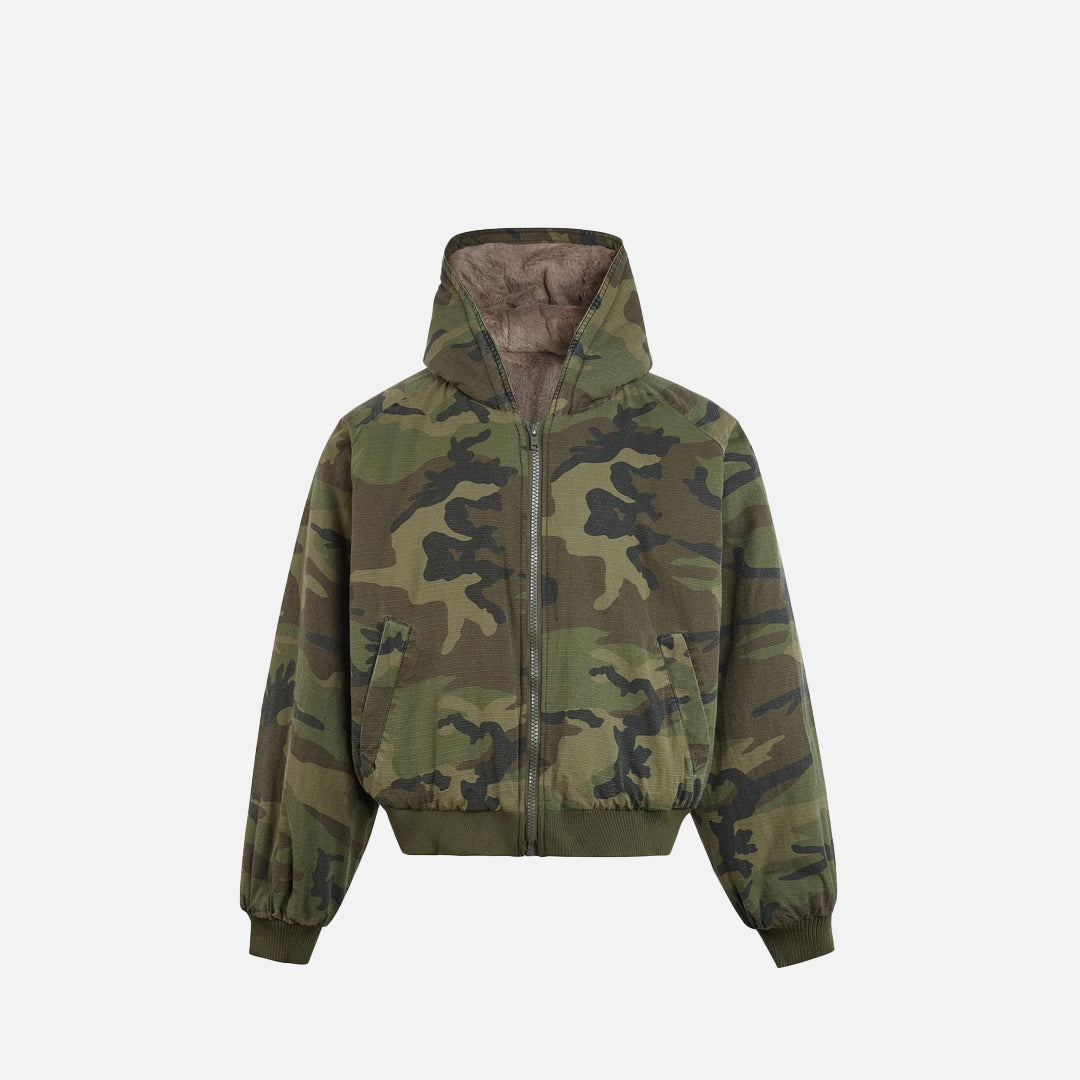 Camouflage Winter Thick Fur Jacket