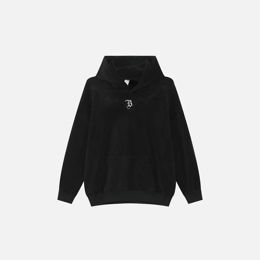 Embroidery Letter Loose Hoodie