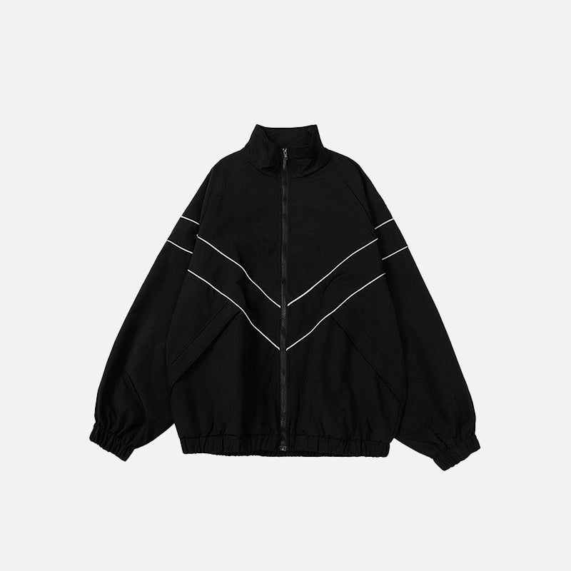 Striped Reflective V Jacket