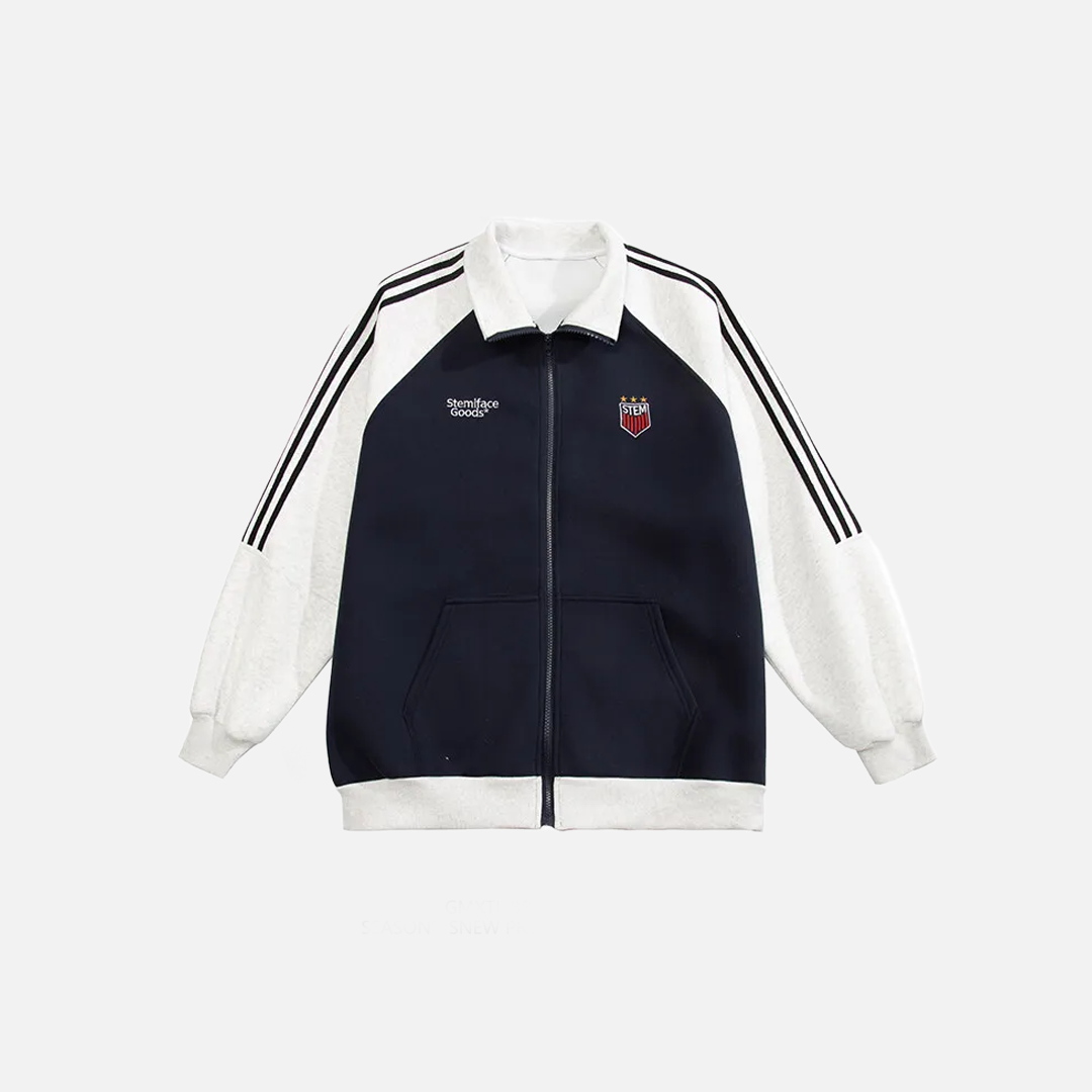 Color Block Striped Sweatshirt