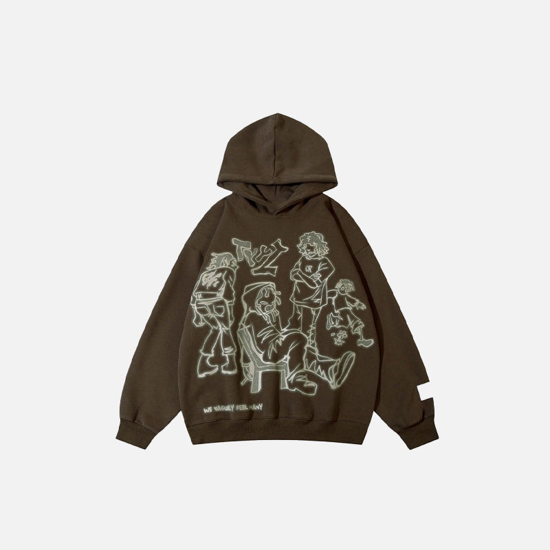 Youth life hoodie from DAXUEN in brown color
