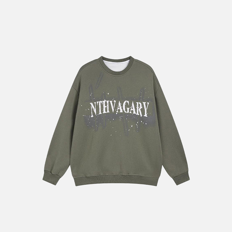 Letter Print Loose Sweatshirt