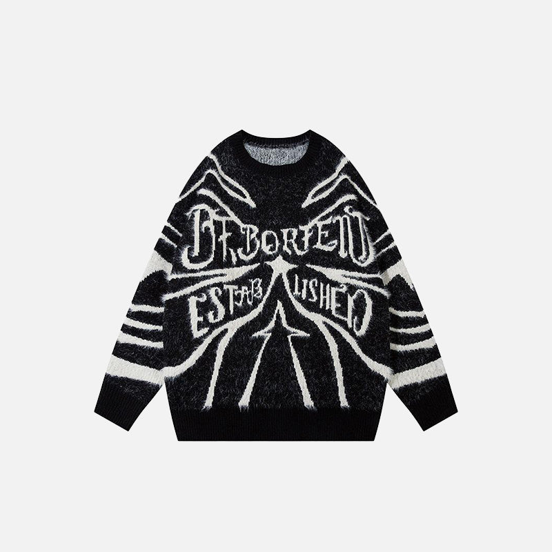 Vintage Pointed Star Loose Sweater