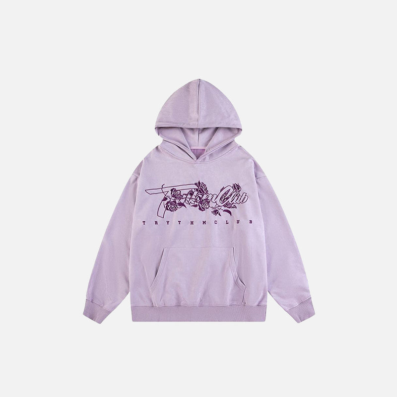 Rose Embroidery Hoodie