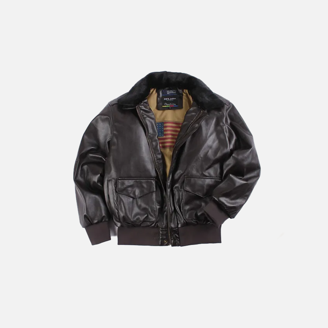 Vintage Removable Fur Leather Jacket