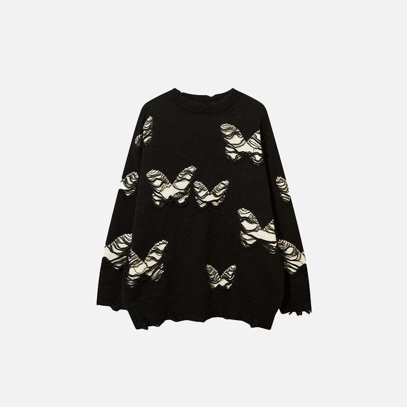 Ripped Butterflies Sweater
