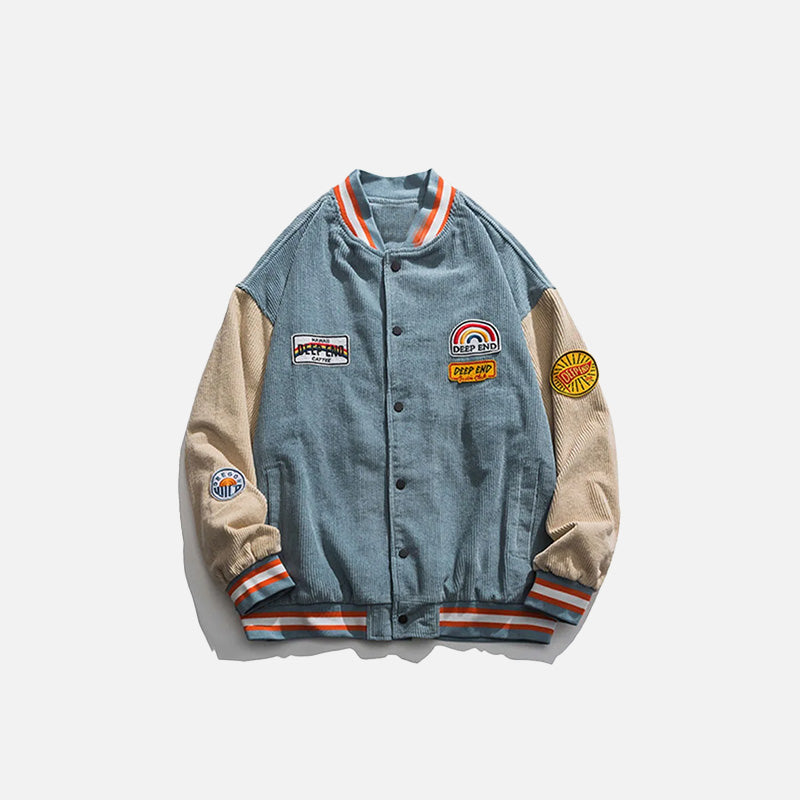 Vintage Embroidery Varsity Jacket