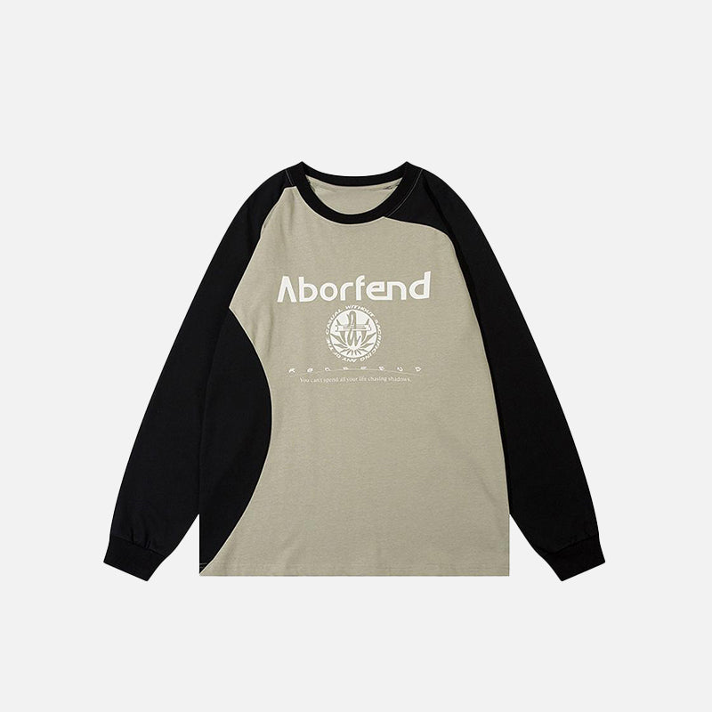 Patchwork Splicing Color Sweatshirt