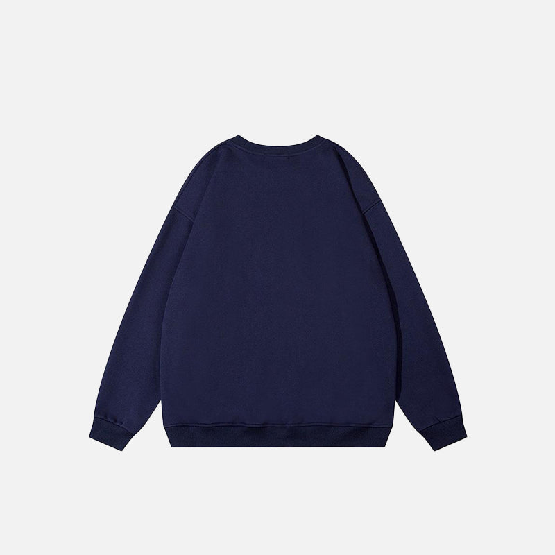 Wise Cat Print Sweatshirt