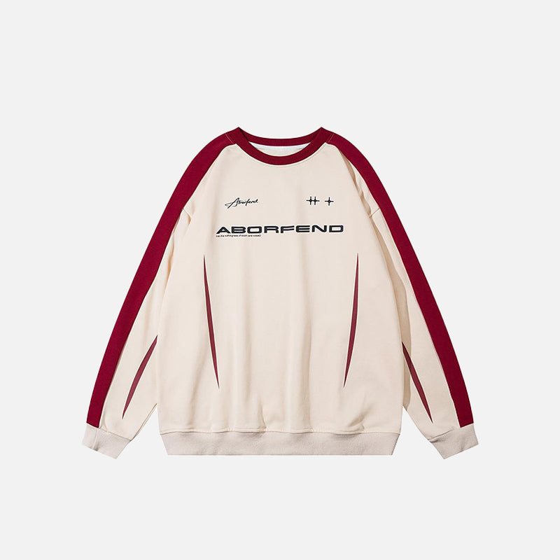 Sports Style Print Pattern Sweatshirt