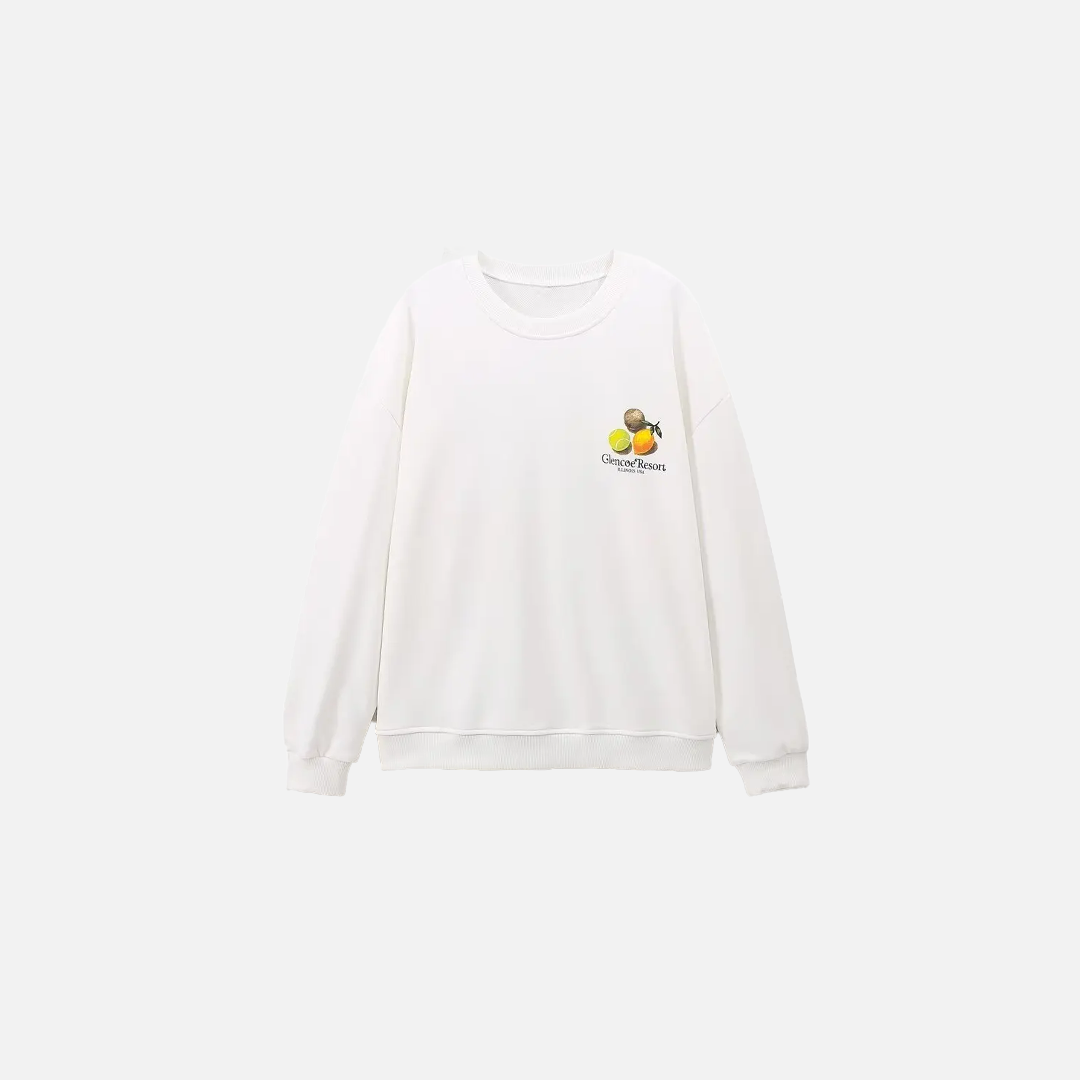 Cozy Oversize Autumn Print Sweatshirt