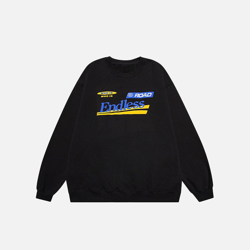 Oversized Letter Print Sweatshirt