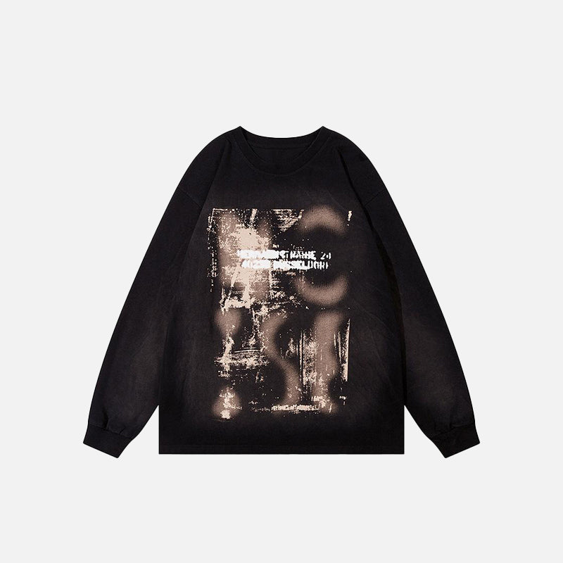 Vintage Graphic Print Washed Sweatshirt