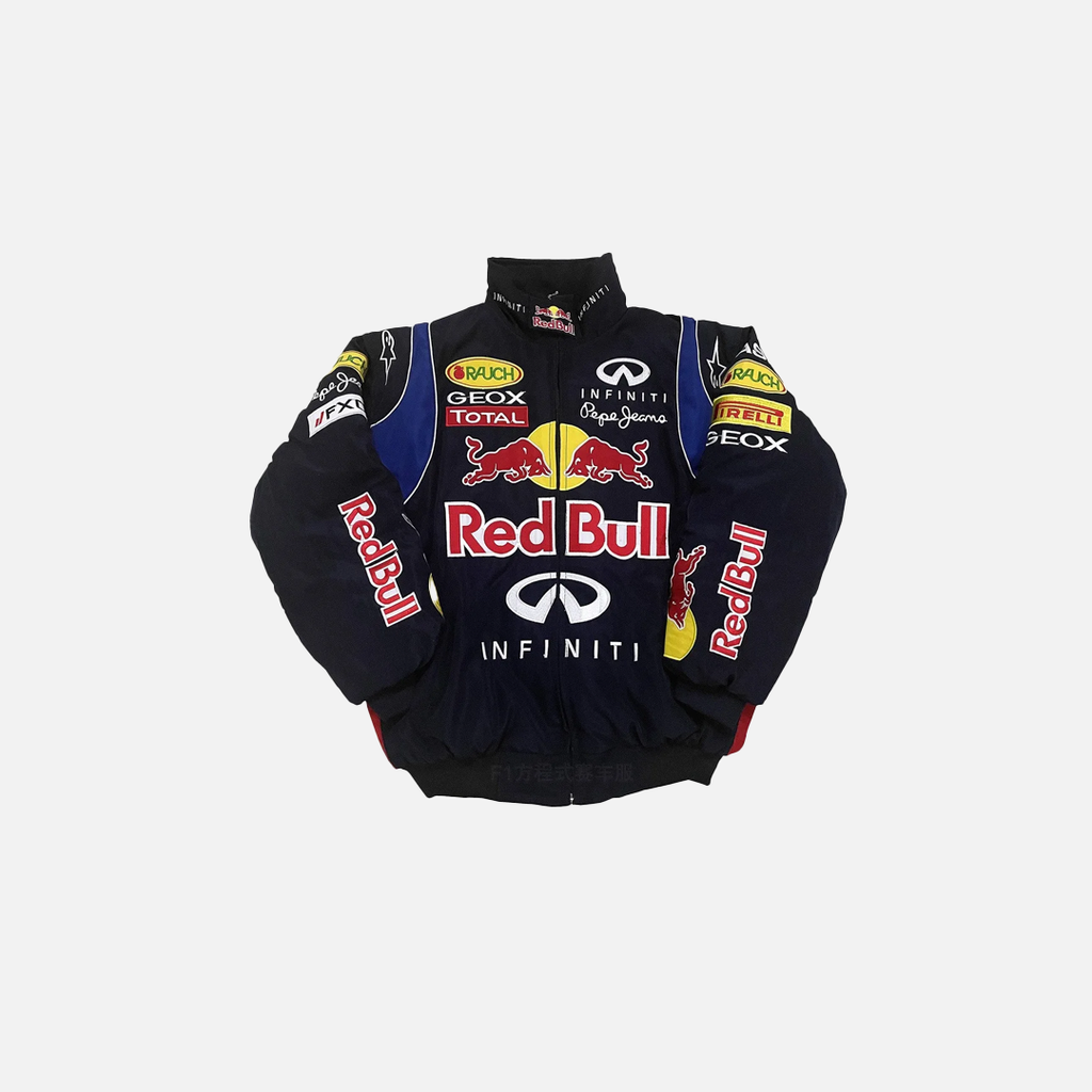 Embroidered Padded Motorcycle Jacket