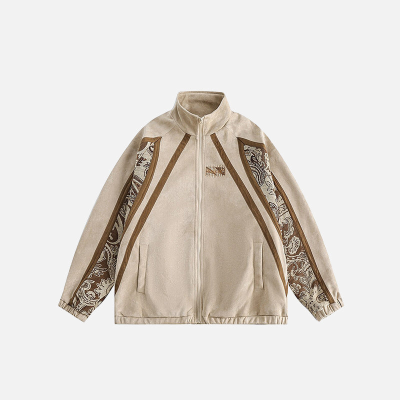 Cashew Flower Graphic Patch Jacket