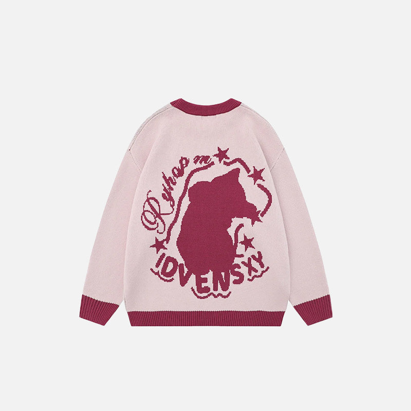 Dreaming Cat Knitted Sweater