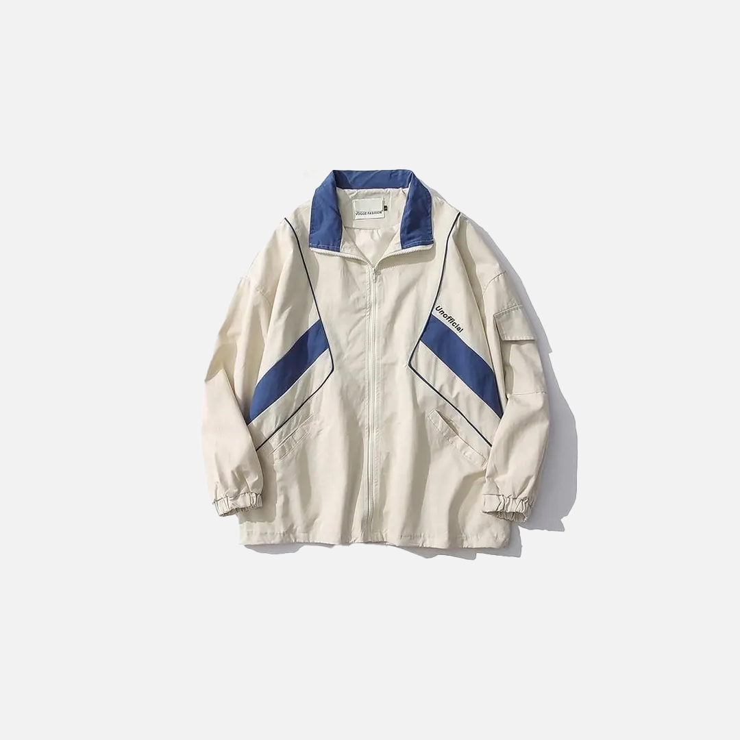 American Retro Japan Colorblock Baseball Jacket