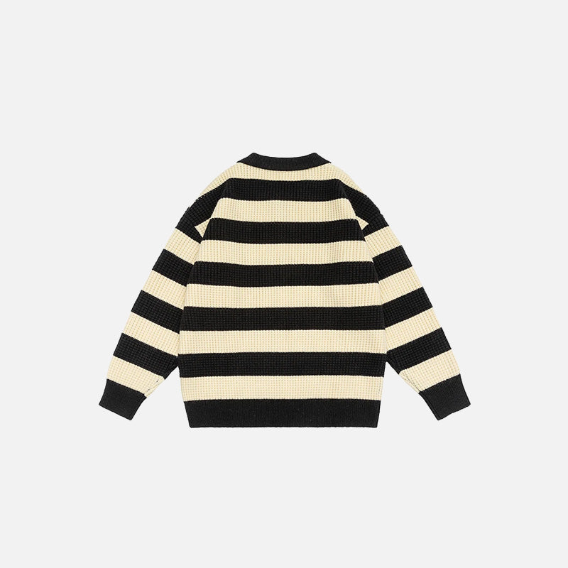 Classic Striped Polo Sweater
