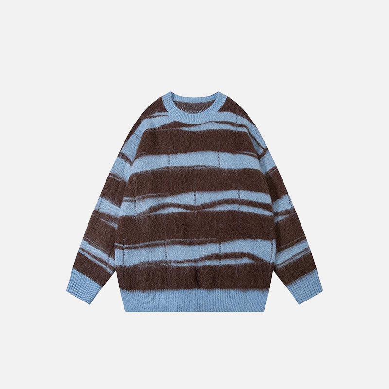 Bleeding Zebra Pattern Sweater