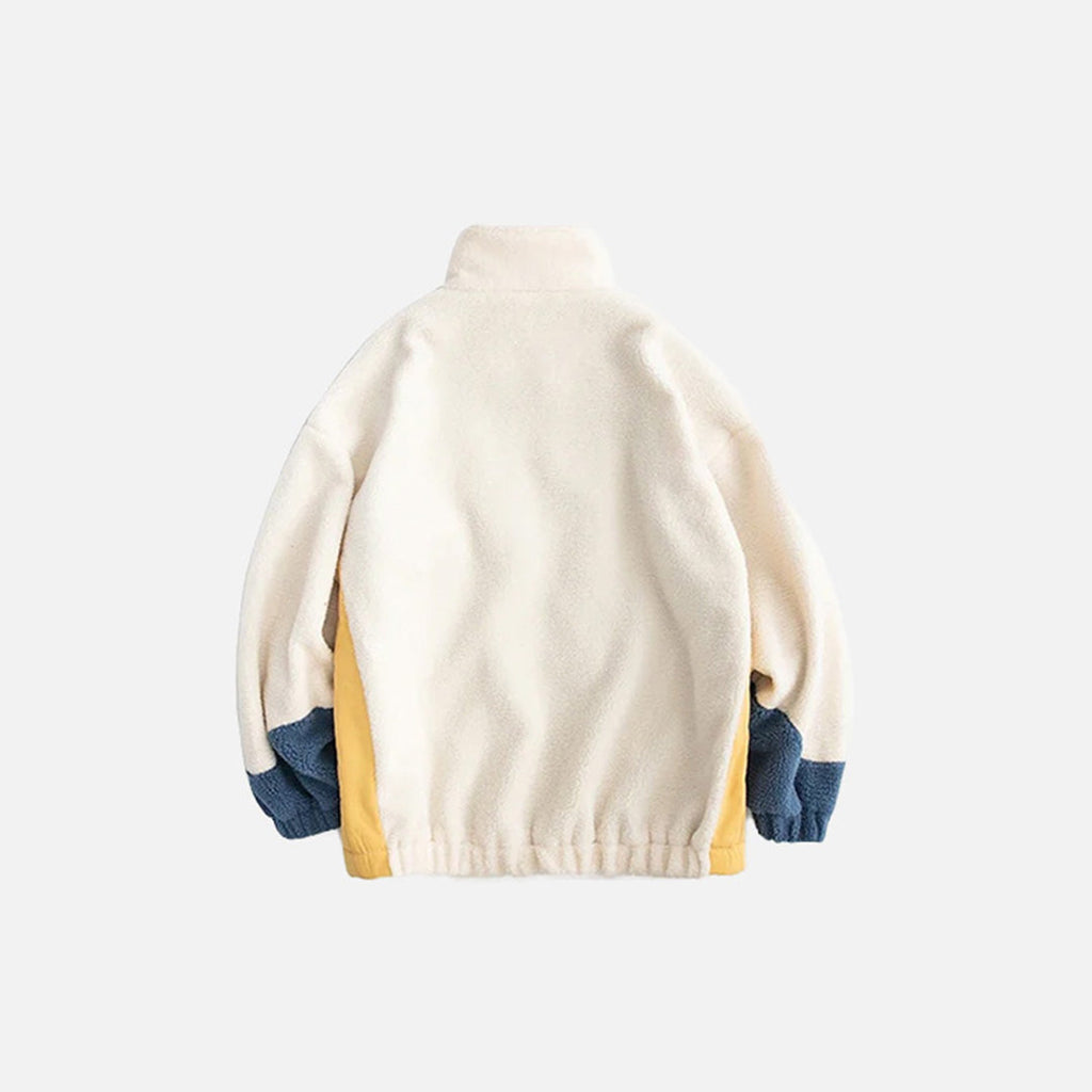 Furry Fleece Patchwork Jacket