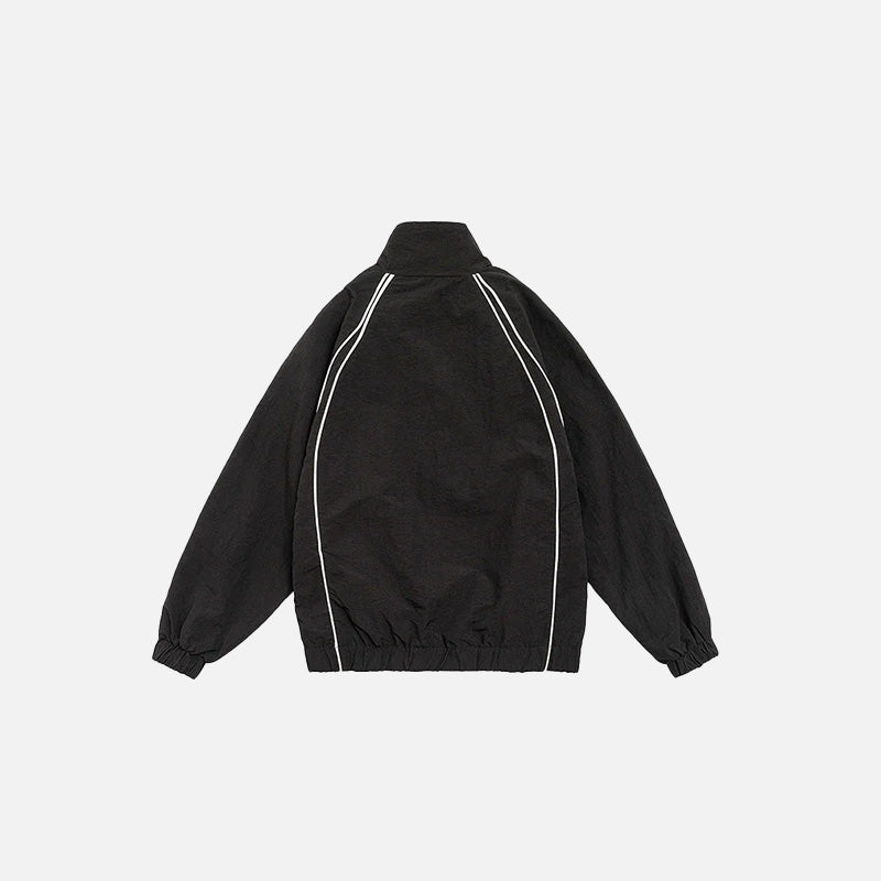 Vintage Striped Windbreaker Jacket