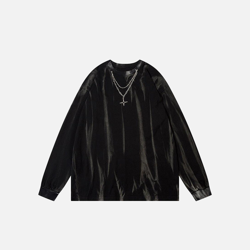 Zebra Pattern Chain Sweatshirt
