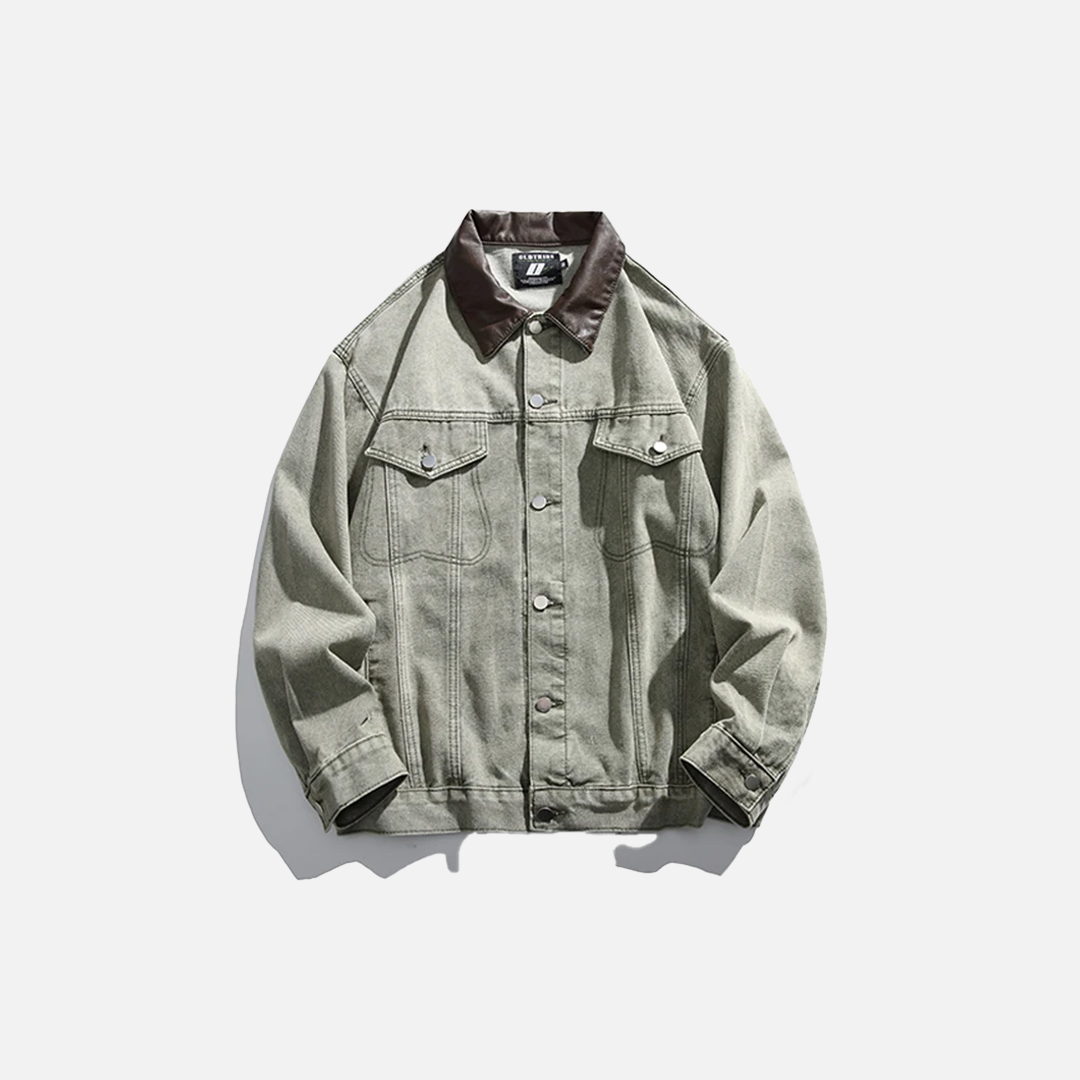 Vintage Retro Denim Jacket Baseball Coat