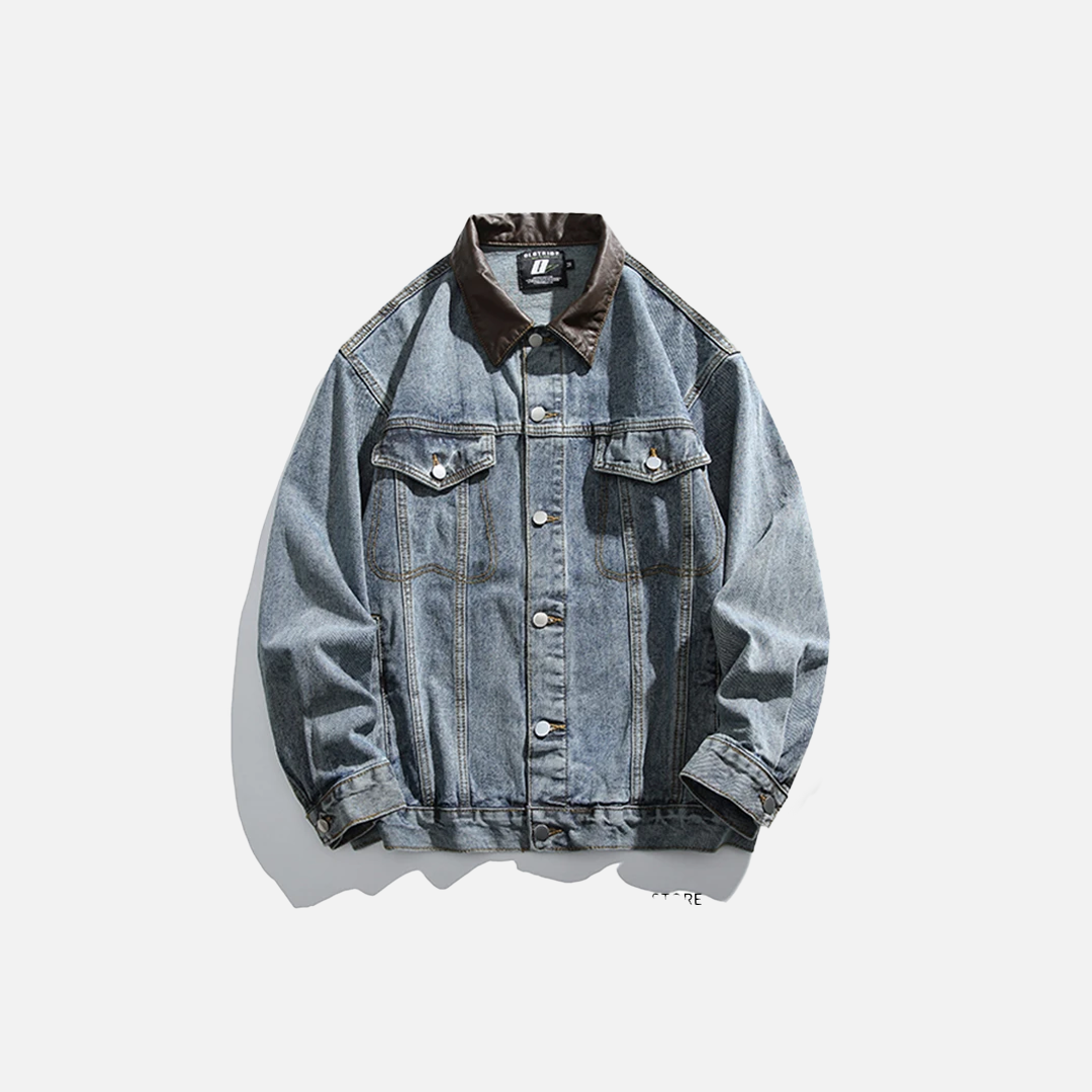 Vintage Retro Denim Jacket Baseball Coat