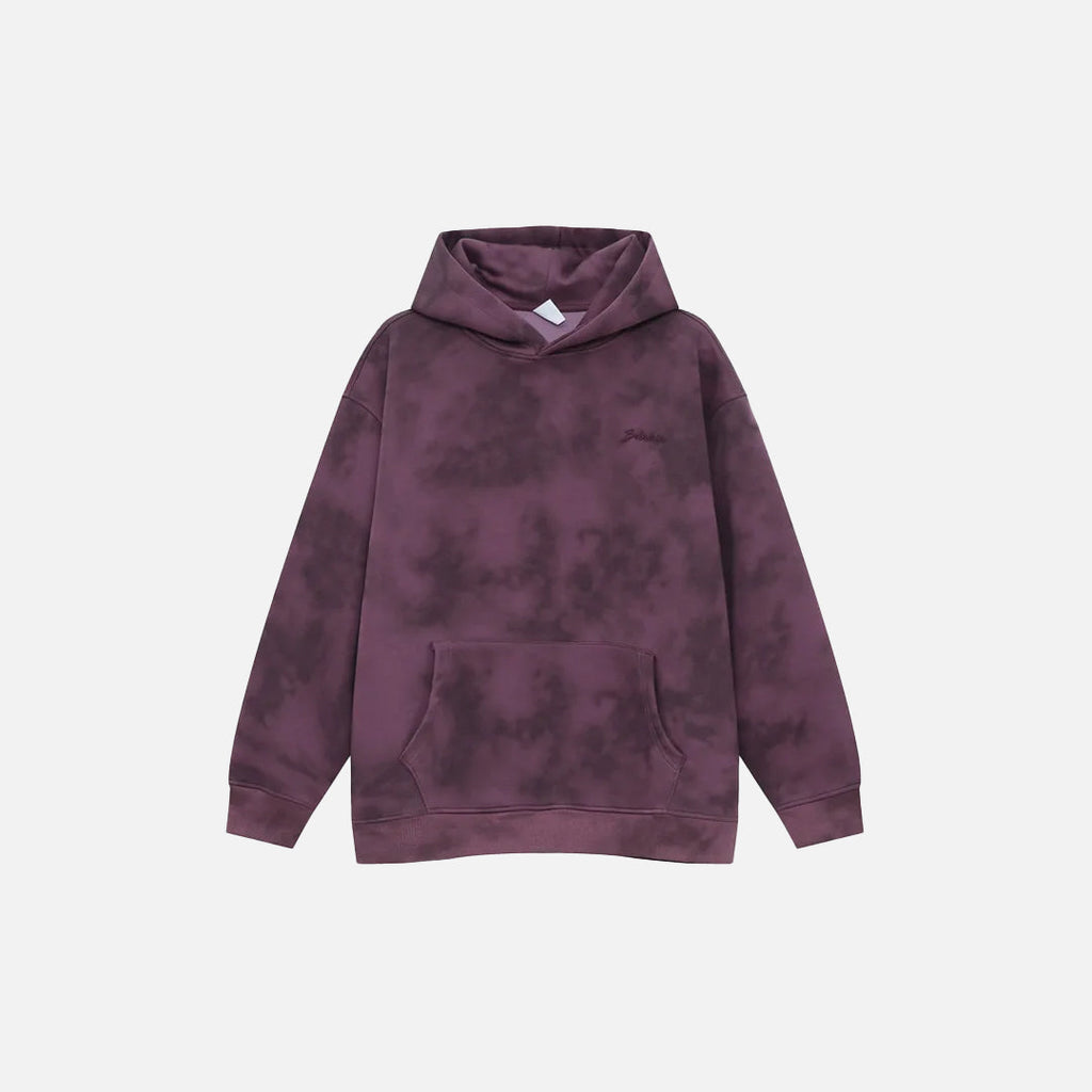Letter Embroidery Tie-dye Hoodie