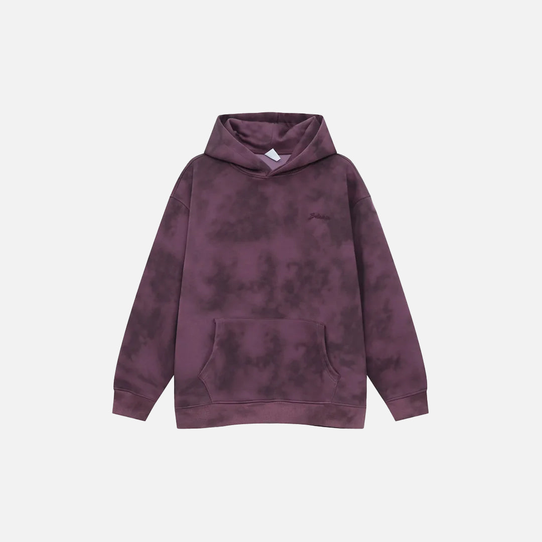 Letter Embroidery Tie-dye Hoodie