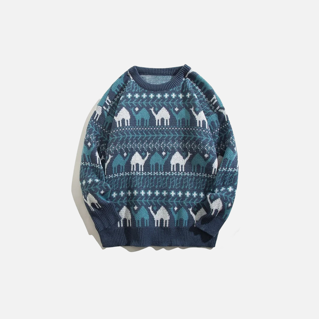 Men Cozy Winter Knit Pullover Sweater