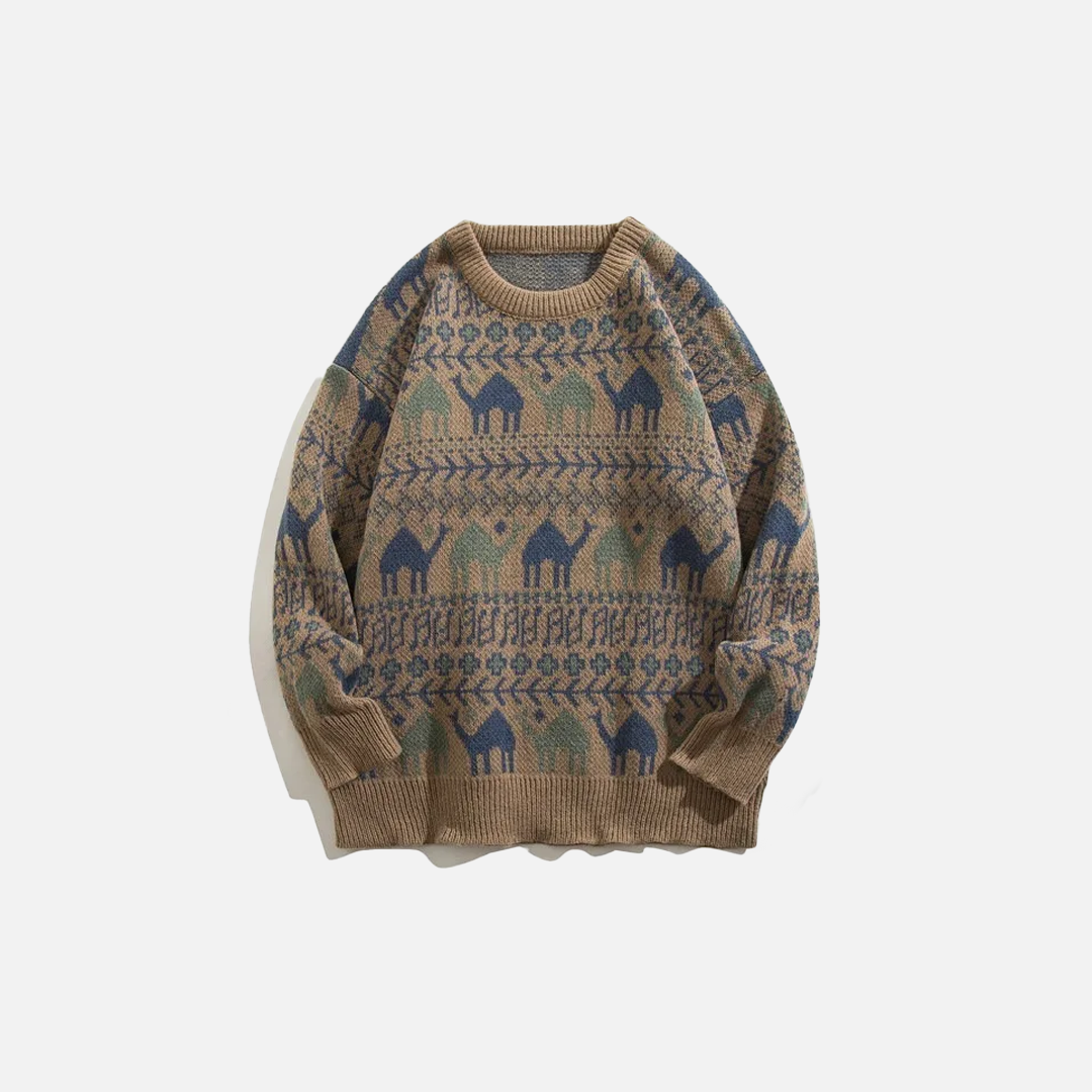 Men Cozy Winter Knit Pullover Sweater