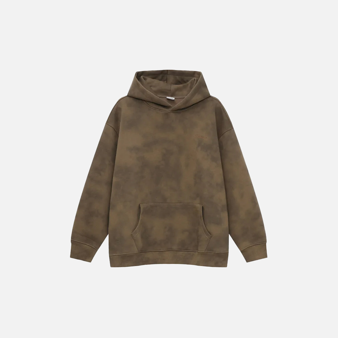 Letter Embroidery Tie-dye Hoodie