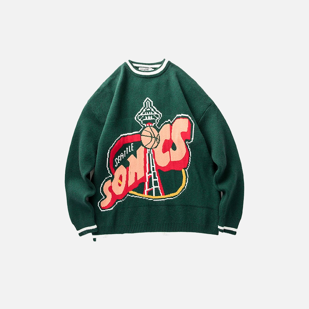 Cozy Letter Graphic Pullover Sweater