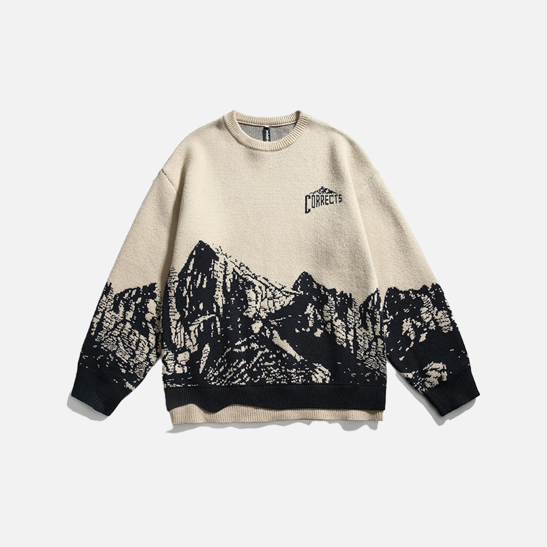 Mountain Print High Street Sweater