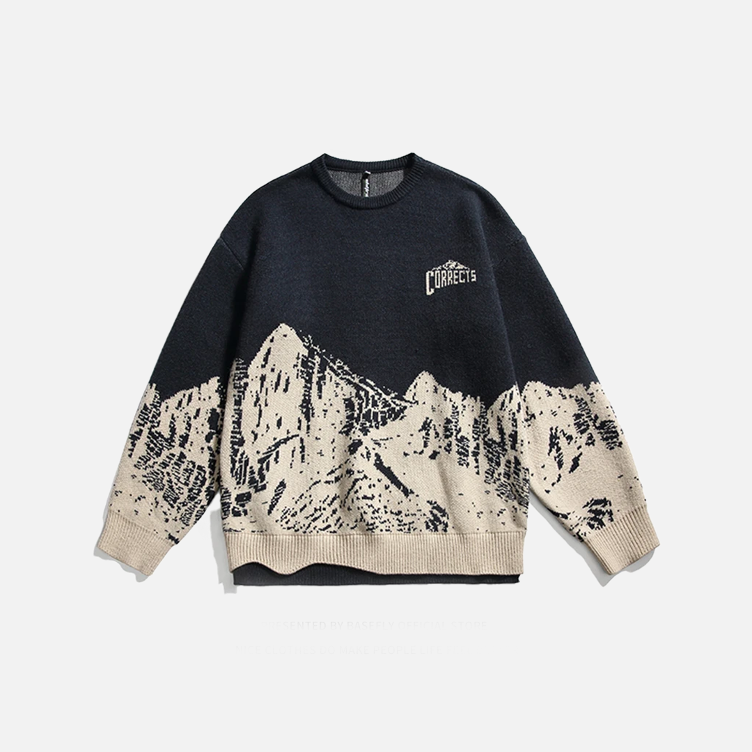 Mountain Print High Street Sweater
