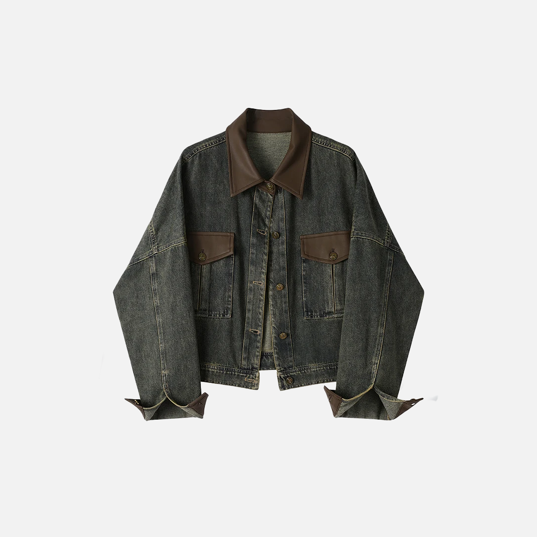 Stylish Korean Patchwork Denim Jacket