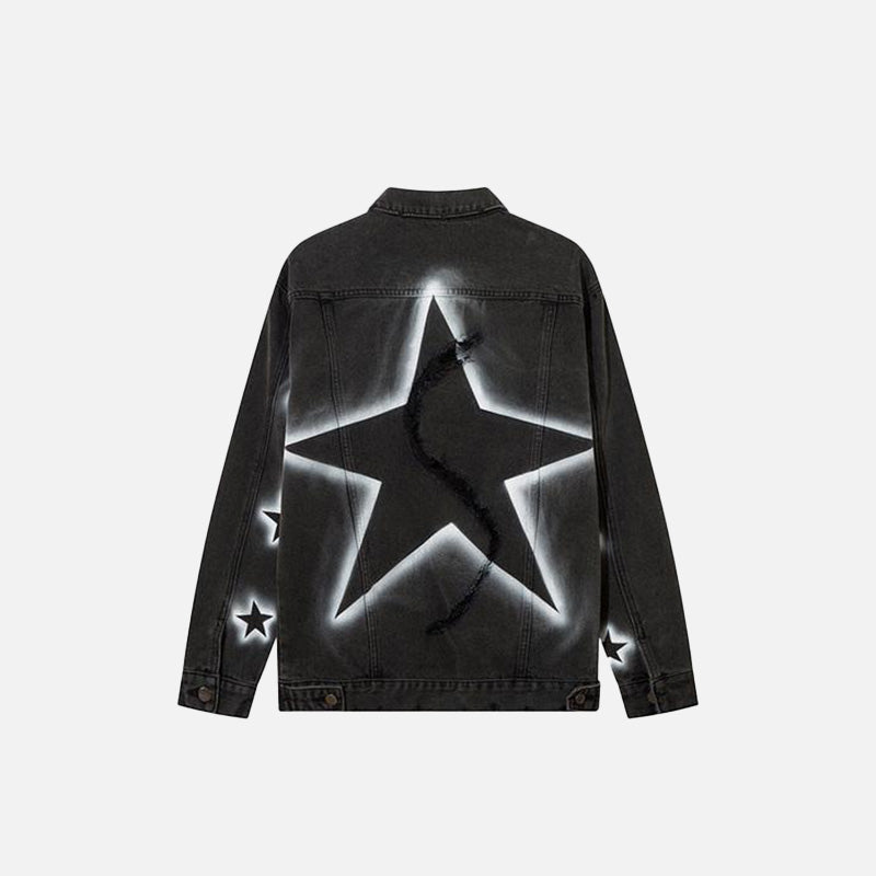 Baggy Star Washed Denim Jacket