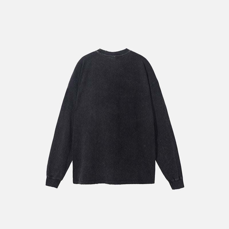 Oversized Devil Graphic Print Sweatshirt