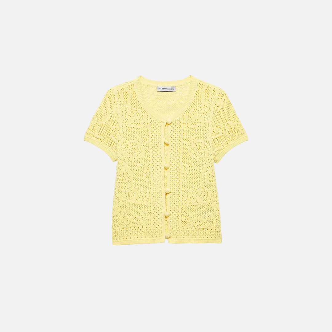 Chic Buckle Decoration Knitwear Cardigan