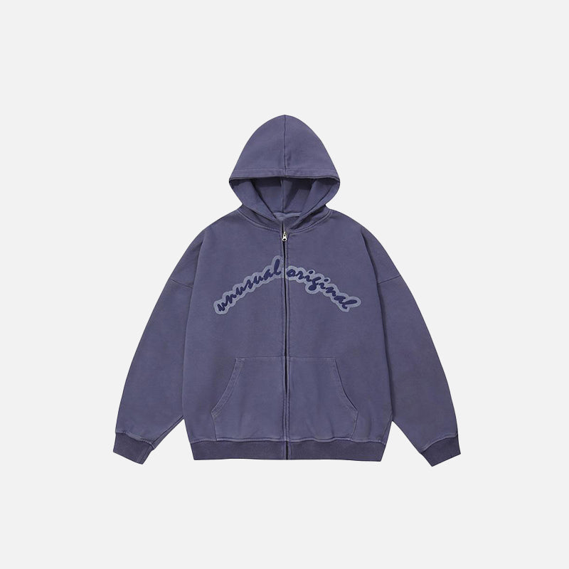 Washed Zip-up Hoodie