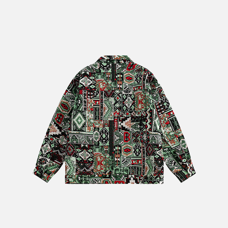 Vintage Ethnic Pattern Graphic Painting Jacket