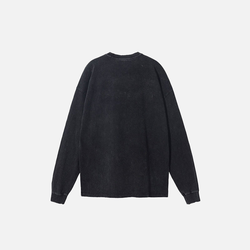 Lightening Loose Distressed Sweatshirt