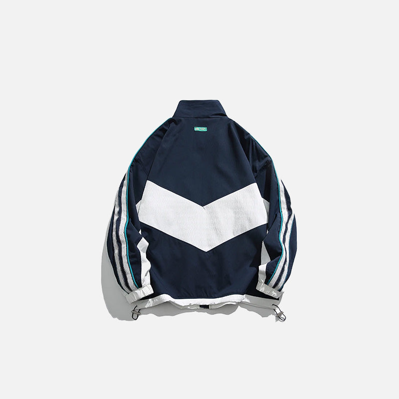 Side Stripe Patchwork Jacket