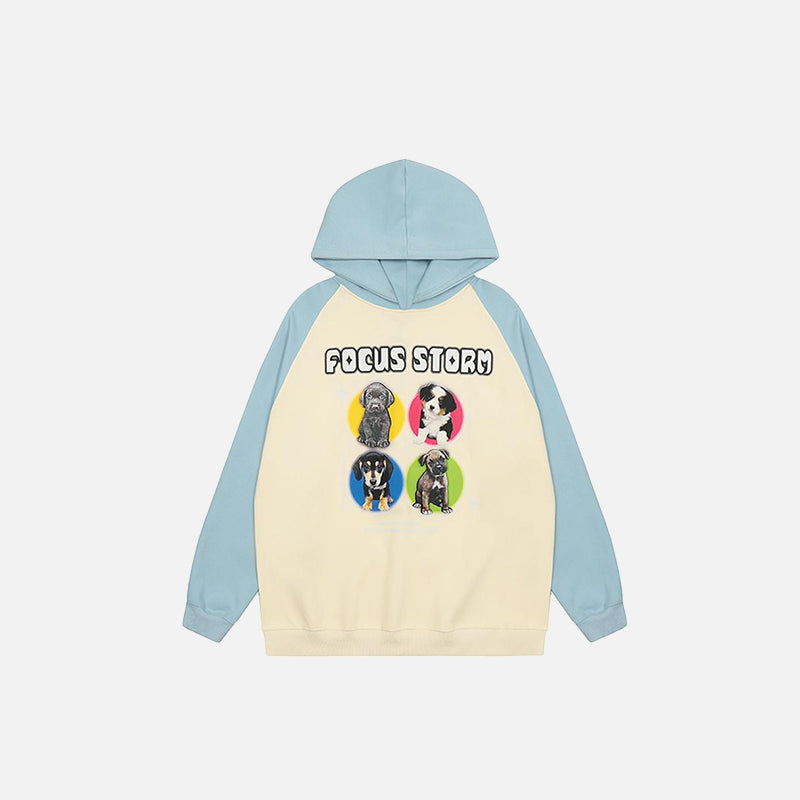 Star Dogs Graphic Print Hoodie